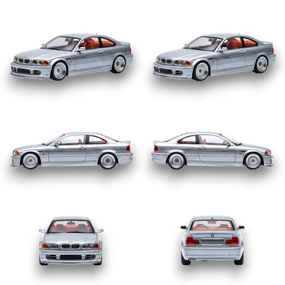 YM Model BMW E46 Alpina B3 Titan Silver 1:64