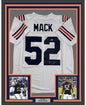 Framed Autographed/Signed Khalil Mack 35x39 Chicago Retro White Football Jersey Beckett BAS COA