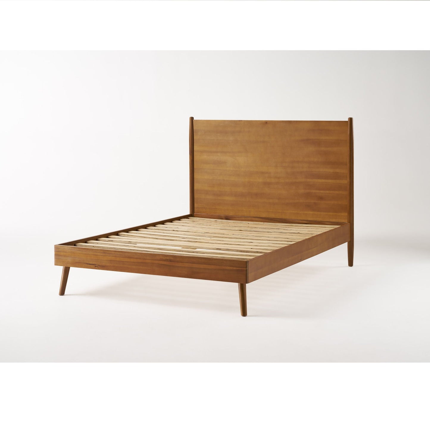 Okioki Mid-Century Wood Bed