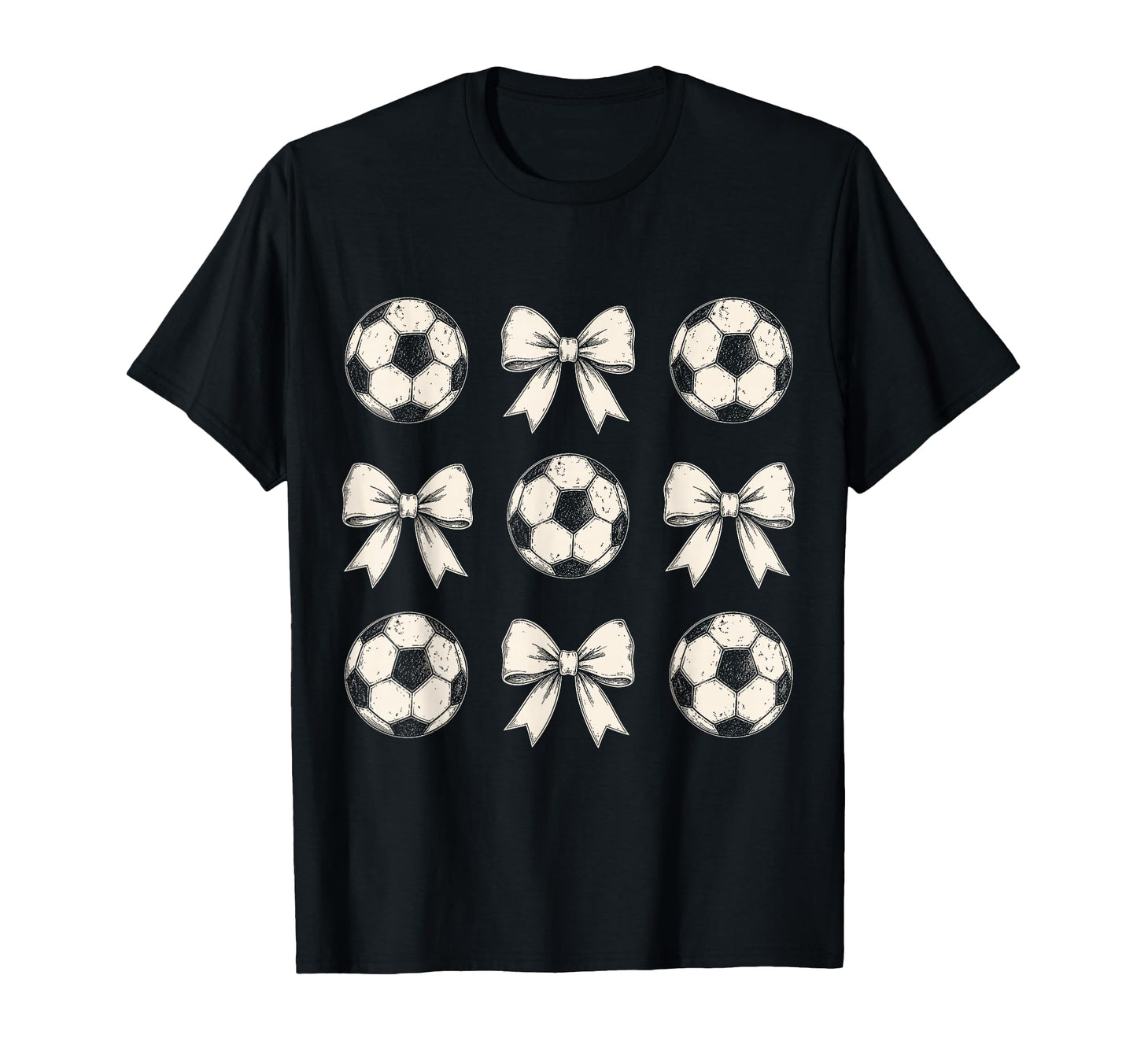 Game Day Soccer Bow Soccer Mom T-Shirt - Custom Art Print for Adults