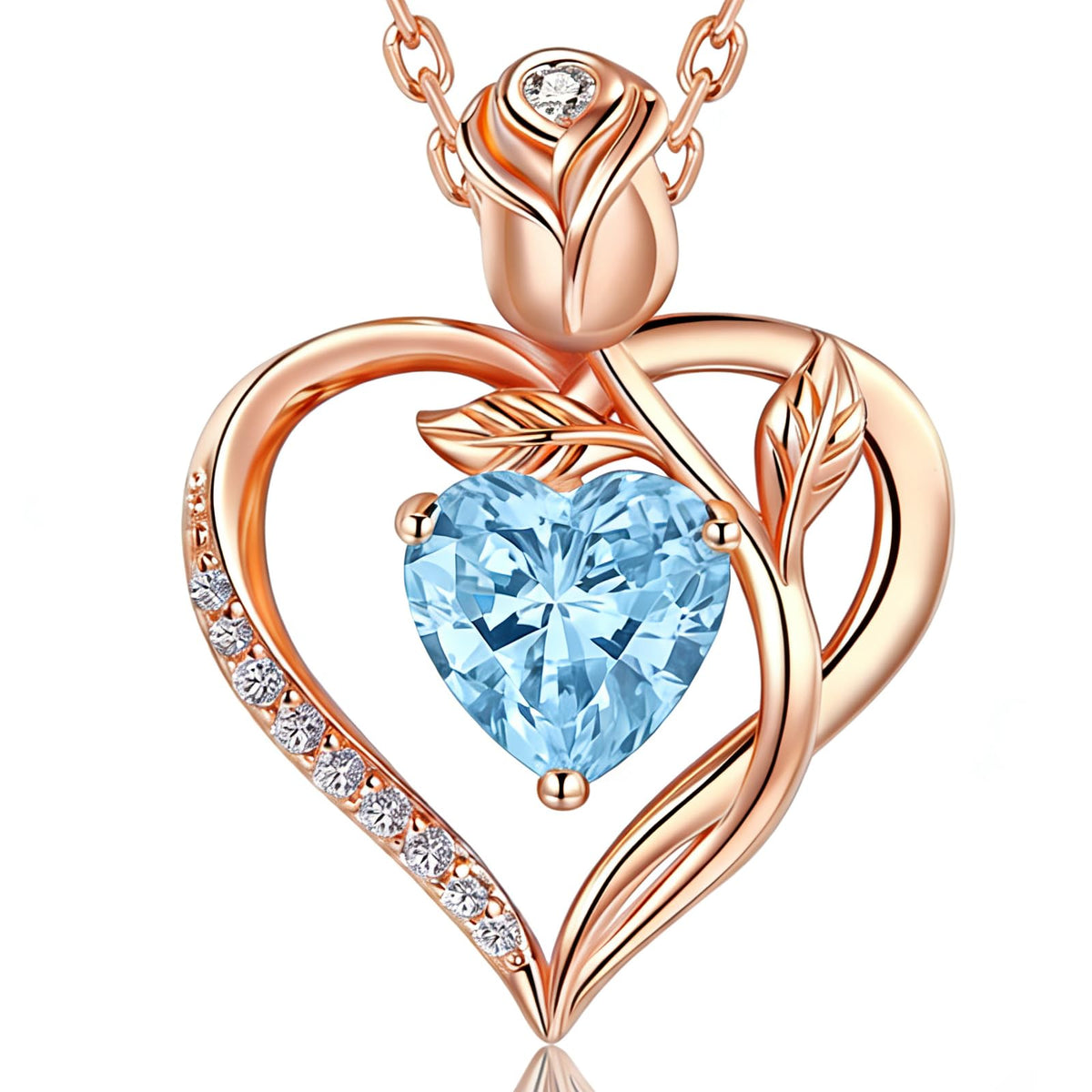 Women's Heart Pendant Necklace – 1.2CT Moissanite or Lab-Grown Sapphire, Ruby & Emerald