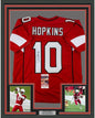 Framed Autographed/Signed DeAndre Hopkins 35x39 Arizona Red Football Jersey JSA COA