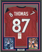 Framed Autographed/Signed Demaryius Thomas 35x39 Houston Red Football Jersey JSA COA