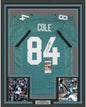 Framed Autographed/Signed Keelan Cole 35x39 Jacksonville Teal Football Jersey JSA COA