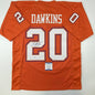 Autographed/Signed Brian Dawkins Clemson Orange College Football Jersey Beckett BAS COA