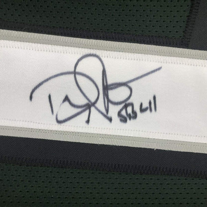 Framed Autographed/Signed Doug Pederson #1 35x39 Philadelphia Green Football Jersey Beckett BAS COA