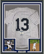 Framed Autographed/Signed Alex Rodriguez 35x39 New York Pinstripe Baseball Jersey Beckett BAS COA