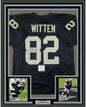 Framed Autographed/Signed Jason Witten 35x39 Las Vegas Oakland Black Football Jersey Beckett BAS COA