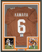 Framed Autographed/Signed Alvin Kamara 35x39 Tennessee Orange College Football Jersey Beckett BAS COA