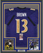 Framed Autographed/Signed John Brown 35x39 Baltimore Color Rush Football Jersey JSA COA