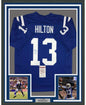 Framed Autographed/Signed TY T.Y. Hilton 35x39 Indianapolis Blue Football Jersey JSA COA