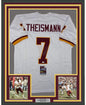 Framed Autographed/Signed Joe Theismann SB XVII Champs 35x39 Washington White Football Jersey JSA COA