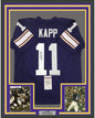 Framed Autographed/Signed Joe Kapp 35x39 Minnesota Purple Football Jersey JSA COA