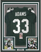Framed Autographed/Signed Jamal Adams 35x39 New York Green 2019 Football Jersey JSA COA