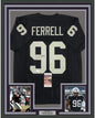 Framed Autographed/Signed Clelin Ferrell 35x39 Oakland Black Football Jersey JSA COA