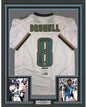 Framed Autographed/Signed Mark Brunell 35x39 Jacksonville White Football Jersey PSA/DNA COA