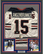 Framed Autographed/Signed Jamie Langenbrunner 35x39 Team USA United States White Hockey Jersey JSA COA