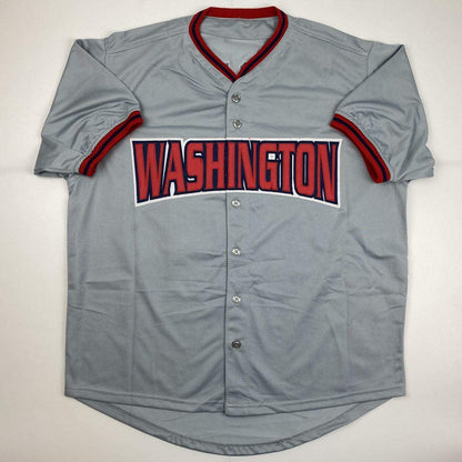 Autographed/Signed Howie Kendrick Washington Grey Baseball Jersey JSA COA