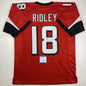 Autographed/Signed Calvin Ridley Atlanta Red Football Jersey Beckett BAS COA