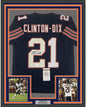 Framed Autographed/Signed Haha Ha Ha Clinton-Dix 35x39 Chicago Blue Block Football Jersey JSA COA