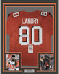 Framed Autographed/Signed Jarvis Landry 35x39 Cleveland Orange Football Jersey JSA COA