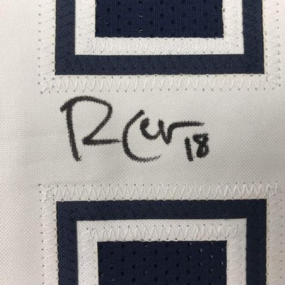 Framed Autographed/Signed Randall Cobb 35x39 Dallas Dark Blue Football Jersey JSA COA