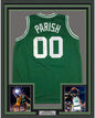 Framed Autographed/Signed Robert Parish 35x39 Boston Green Basketball Jersey JSA COA Holo Only