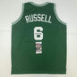 Autographed/Signed Bill Russell Boston Green Basketball Jersey JSA COA
