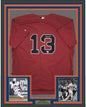 Framed Autographed/Signed Carl Crawford 35x39 Boston Red Baseball Jersey JSA COA Holo Only