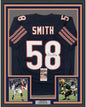 Framed Autographed/Signed Roquan Smith 35x39 Chicago Blue Football Jersey JSA COA