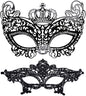 Masquerade Mask for Women Shiny Rhinestone Venetian Party Prom Ball Metal Mask