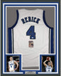 Framed Autographed/Signed JJ J.J. Redick 35x39 Duke White College Basketball Jersey JSA COA