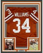 Framed Autographed/Signed Ricky Williams 35x39 Smoke Weed Everyday Inscription Texas Orange College Football Jersey JSA COA