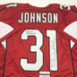 Autographed/Signed David Johnson Fantasy Football MVP Arizona Red Football Jersey JSA COA