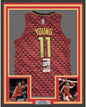 Framed Autographed/Signed Trae Young 35x39 Atlanta Red Basketball Jersey JSA COA
