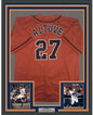 Framed Autographed/Signed Jose Altuve 35x39 Houston Orange Baseball Jersey GTSM COA Holo Only
