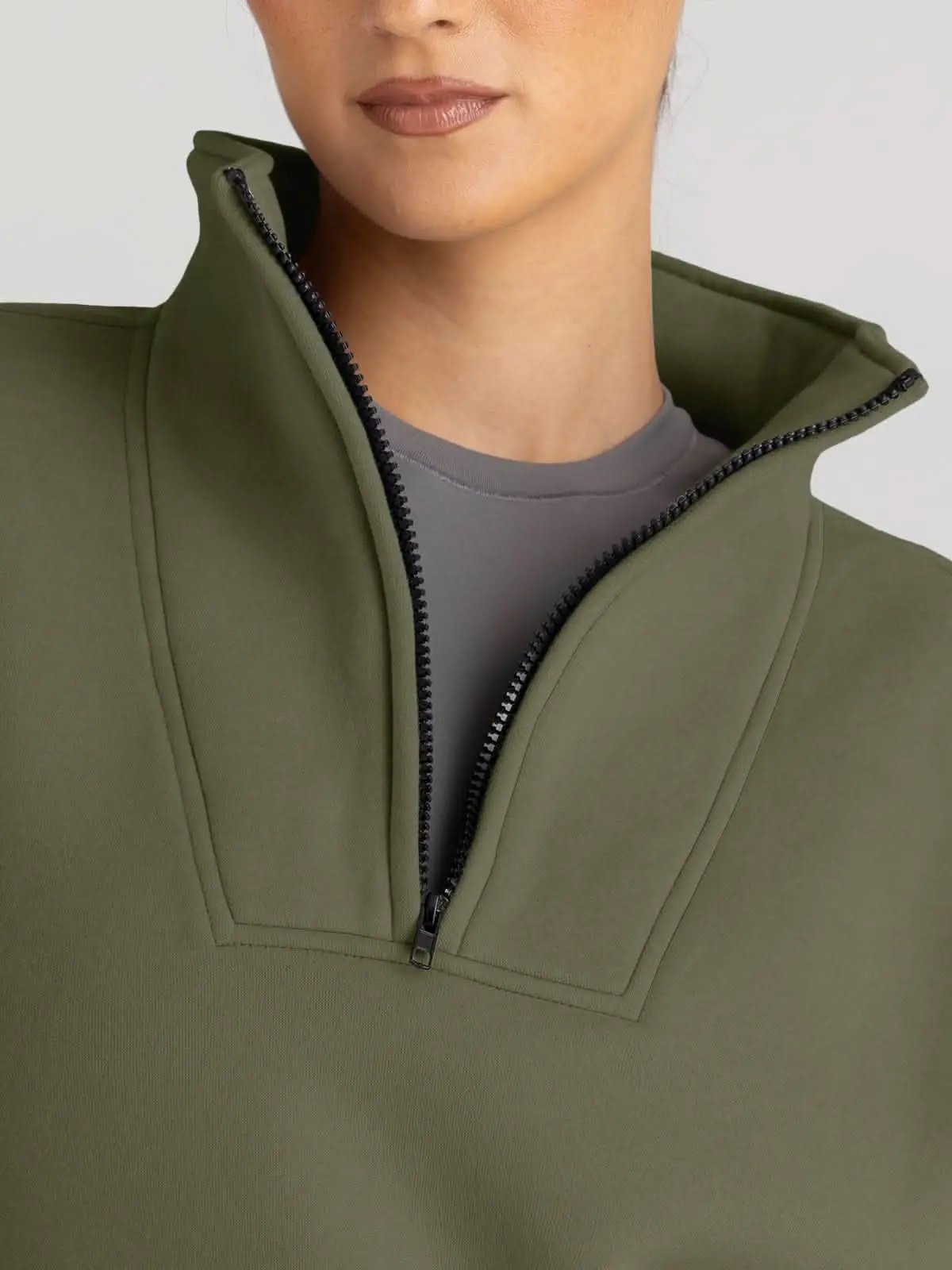 Oversized Half Zip Sweatshirt Cozy by Love Salve