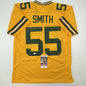 Autographed/Signed Za'Darius Smith Green Bay Yellow Football Jersey JSA COA