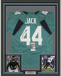 Framed Autographed/Signed Myles Jack 35x39 Jacksonville Teal Football Jersey JSA COA