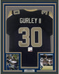 Framed Autographed/Signed Todd Gurley II 35x39 Los Angeles LA Dark Blue Football Jersey PSA/DNA COA