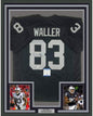 Framed Autographed/Signed Darren Waller 35x39 Las Vegas Oakland Black Football Jersey Beckett BAS COA