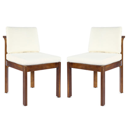 Acacia Wood Outdoor Dining Chair (Set of 2)
