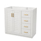 Retro Style Bathroom Vanity, 3 Drawers & Soft Closing Doors