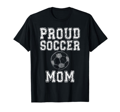 Proud Soccer Mom Game Day Sports T-Shirt - Custom Art Print for Adults
