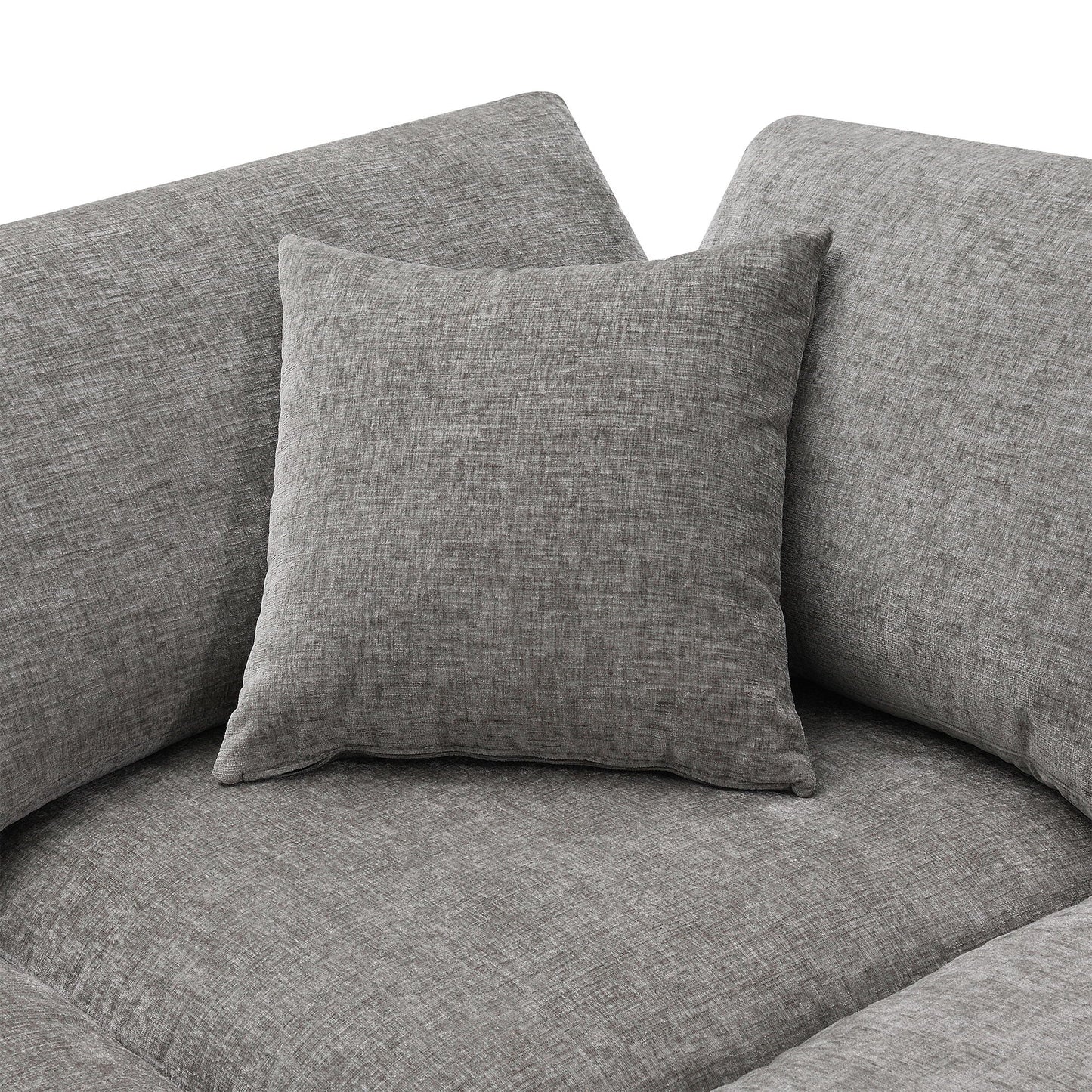Modern Modular Cloud Sofa Bed, 6 Seat Sectional Couch Set With Ottoman, Free Combination, Convertible U Shaped Sleeper Sofa For Living Room