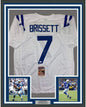 Framed Autographed/Signed Jacoby Brissett 35x39 Indianapolis White Football Jersey JSA COA