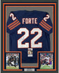 Framed Autographed/Signed Matt Forte 35x39 Chicago Blue Football Jersey JSA COA