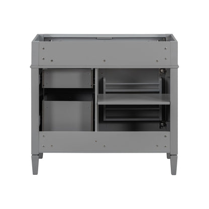 Bathroom Vanity With 2 Drawers And Tip-Out Drawer, Storage Cabinet