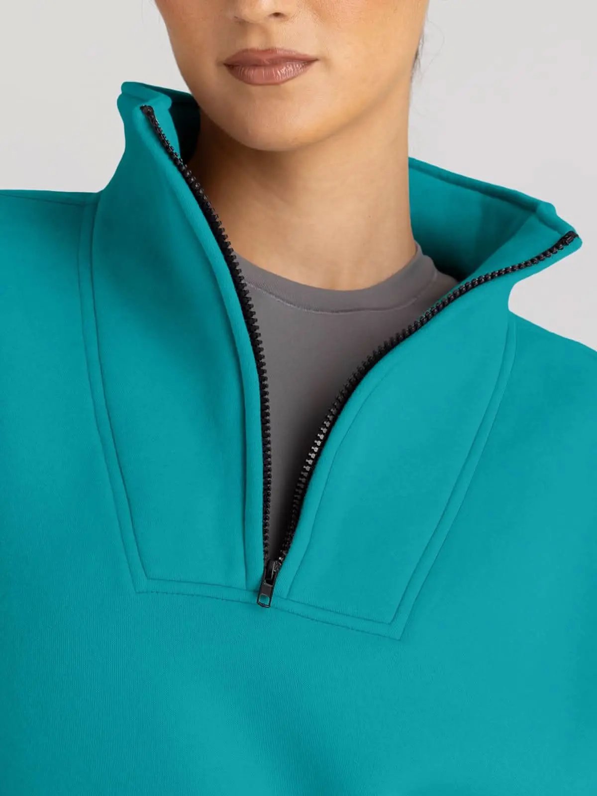 Oversized Half Zip Sweatshirt Cozy by Love Salve