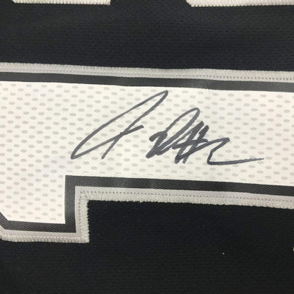 Framed Autographed/Signed LaMarcus Aldridge 35x39 San Antonio Black Basketball Jersey JSA COA